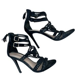 Call it spring Black Strappy Heels